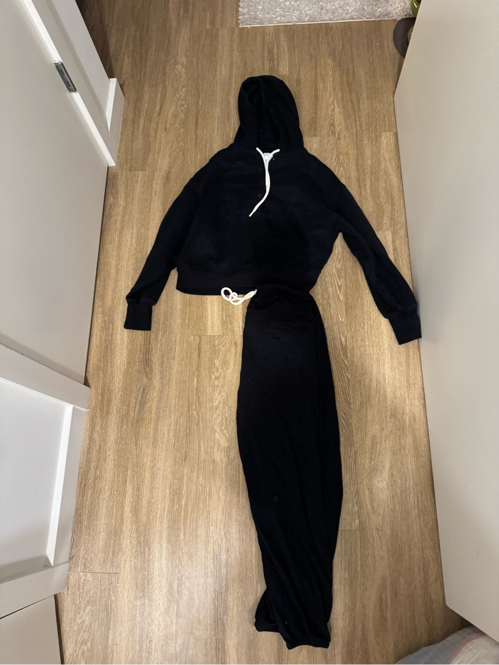 aerie Black Track Pants & Hoodie Set